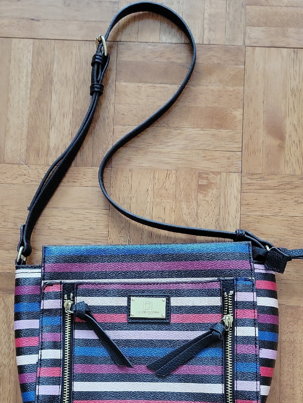 Liz Claiborne -Striped Crossbody Bag